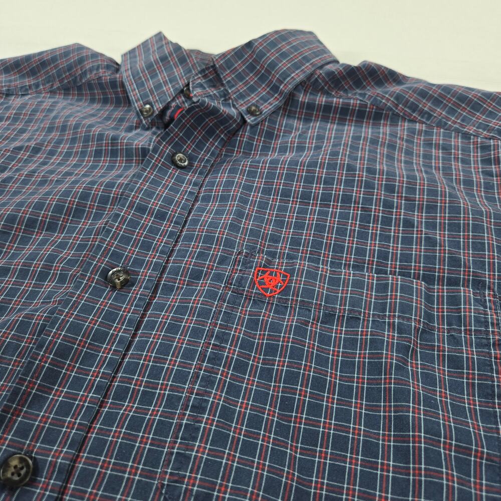 Ariat‎ Pro Series Norwalk Classic Fit Plaid Western Button Up Shirt Size Medium